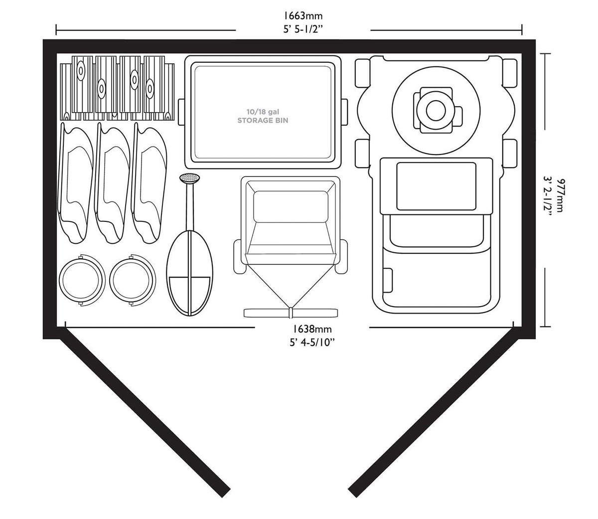 Suncast Moda Stow-Away 6 x 3 ft Storage Shed
